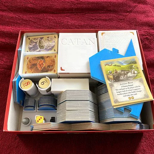 Catan Organizer Insert for the Base Game, Seafarers, and Both 5-6 Player Extensions