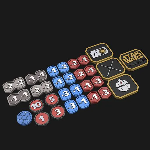 Star Wars Unlimited Tokens with Tray