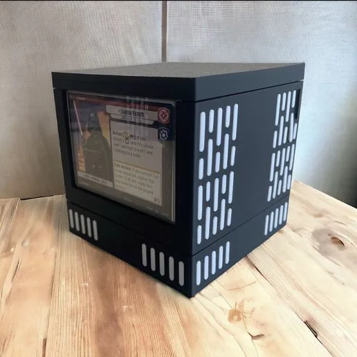 Star Wars Unlimited compatible deck box stl file. Various options including token tray.