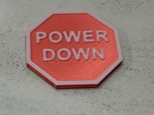 Power Down Sign for RoboRally