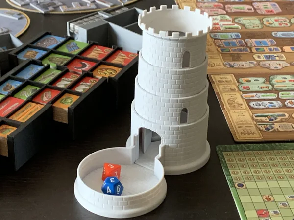 Taller ramp for the taller base for the collapsible dice tower