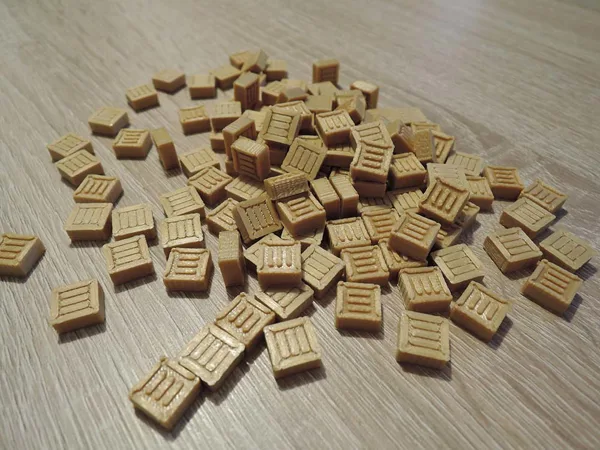 Crate / box / goods token for a boardgame