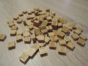 Crate / box / goods token for a boardgame