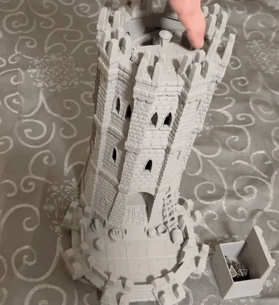 Castle tower - D&D - tower - Added dice storage