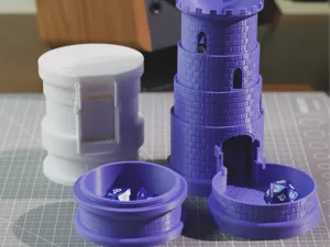 Portable Collapsible Dice Tower with Storage