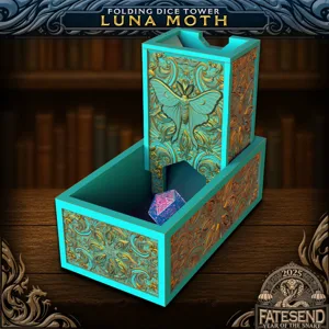 Luna Moth Folding Dice Tower - Dice Tower and Dice Vault in one!