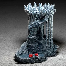 Crystal dice tower