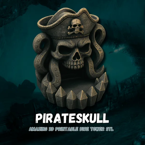 Pirate skull dice tower