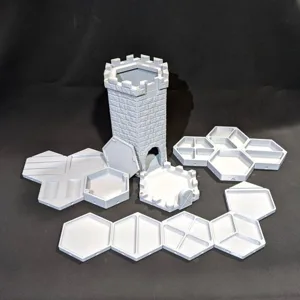 Dice Tower Vault - Store Game Trays, Dice and Coaster While Not in Use