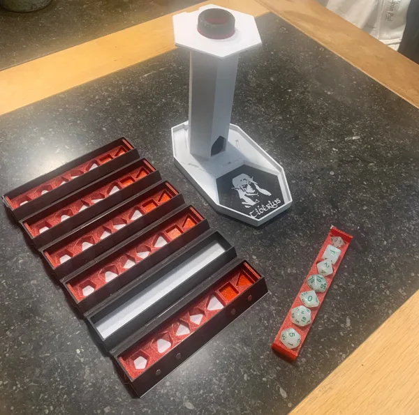 Removable dice tray for Rollup Dice Box