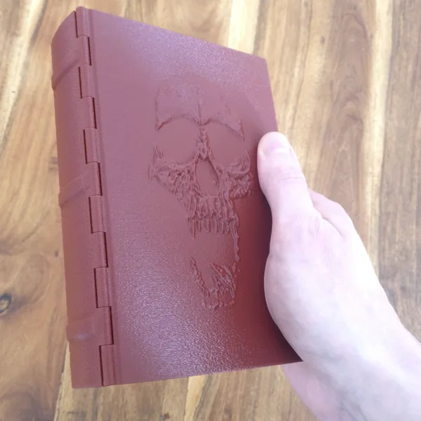 Skull Book storage - Snap close, no magnets needed