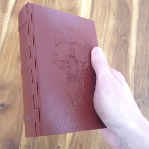 Skull Book storage - Snap close, no magnets needed