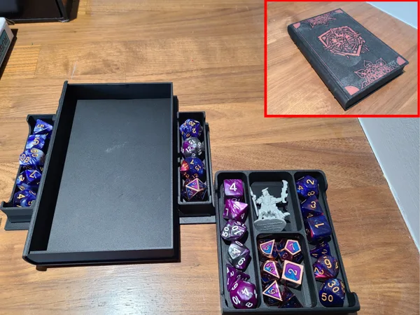 DnD Dice Tray & Storage - Hidden Book