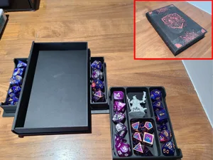 DnD Dice Tray & Storage - Hidden Book