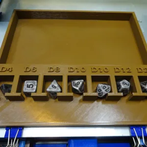 D&D Dice Tray - Labeled Dice Spaces