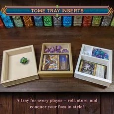 FatesEnd Tome Page Tray Inserts  -  Perfect for storing cards, dice, minis and more!