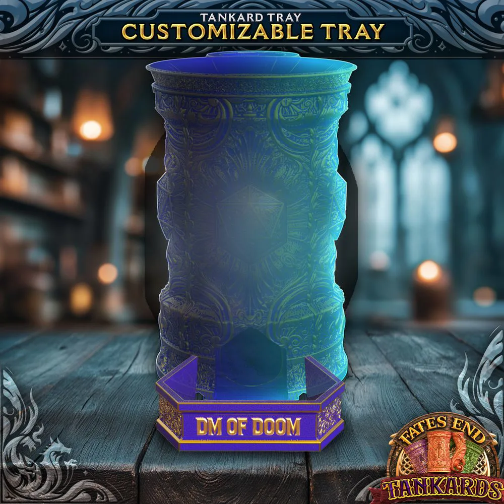FatesEnd Tankard Dice Tray #3 - Customizable Tray