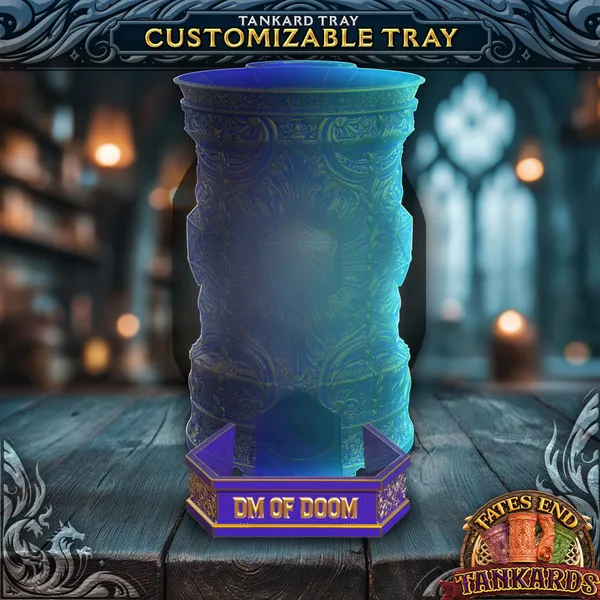 FatesEnd Tankard Dice Tray #3 - Customizable Tray
