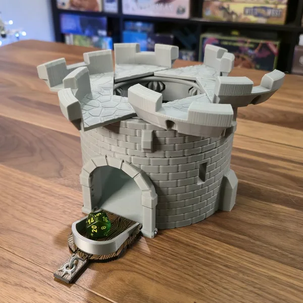 Mechanical Dice Tray Tower with Built in Dice Jail