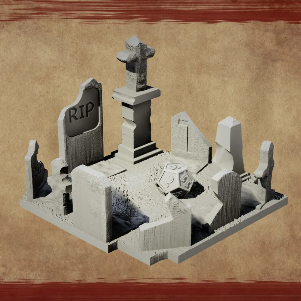 Graveyard Dice Tray