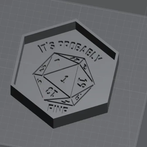 It's Probably Fine TTRPG DnD Related Dice Tray