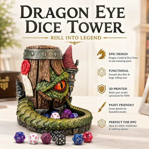Dragon Eye Dice Tower & Dice Tray