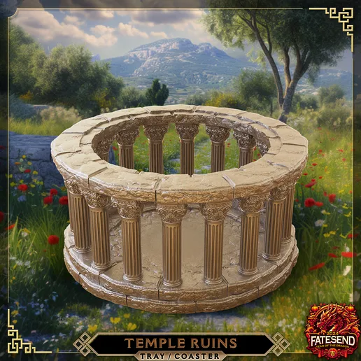 Ancient Ruins Dice Rolling Tray - SUPPORT FREE!