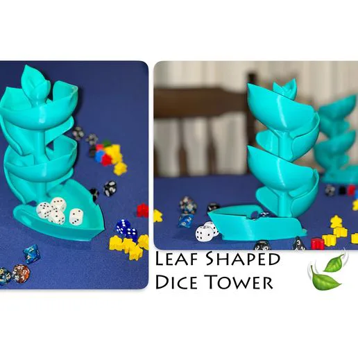 Leaf Shaped Dice Tower