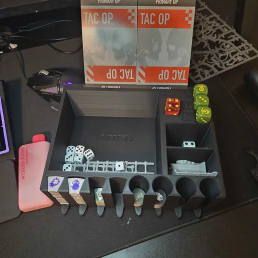 KillTeam Dice Tray & Token Holder & riser tokens