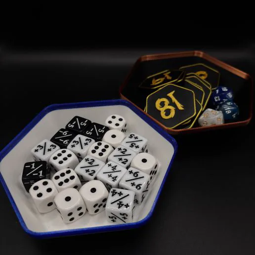 Hexagonal Sorting Storage Tray | Stackable | DnD | Board Games | Tabletop | No AMS needed | 2 Versions