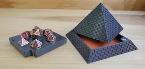 Pyramid Dice Box with Removable Mini Tray