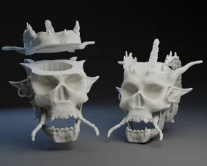 Goblin King Skull Dice Box.