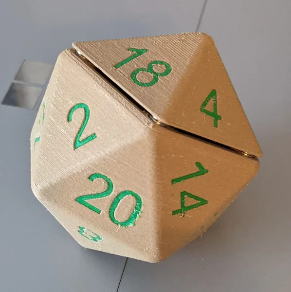 d20 Dice Box Multi-Material Capable