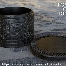 Dice Box with Egyptian design