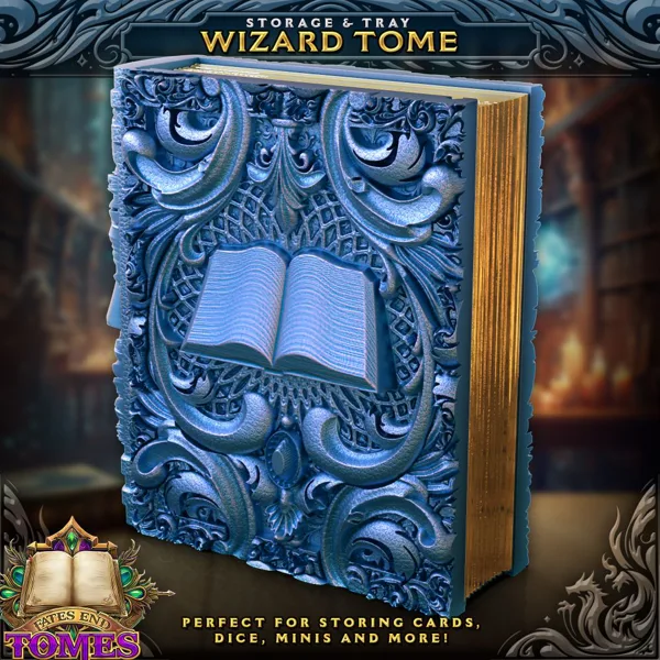 Wizard Tome -  Perfect for storing cards, dice, minis and more!