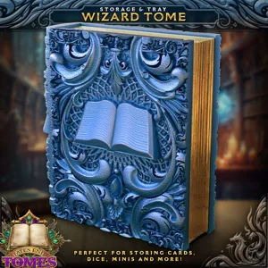 Wizard Tome -  Perfect for storing cards, dice, minis and more!