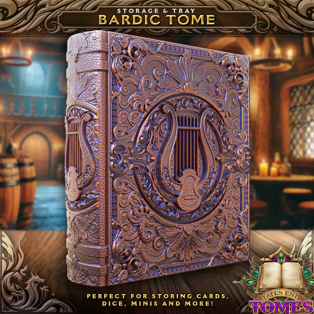 Bard Tome  -  Perfect for storing cards, dice, minis and more!