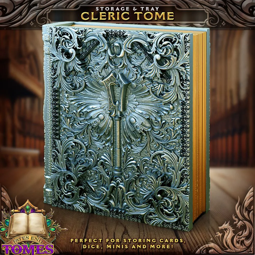 Cleric Tome -  Perfect for storing cards, dice, minis and more!