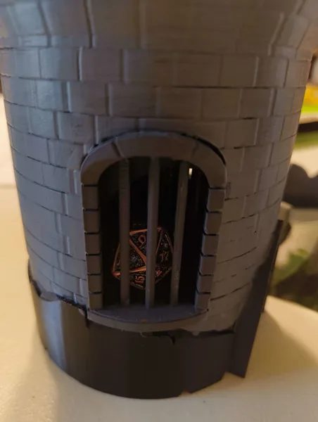 Castle DND Dice Tower with Dice Jail