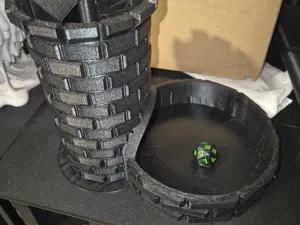 Dice tower with tray