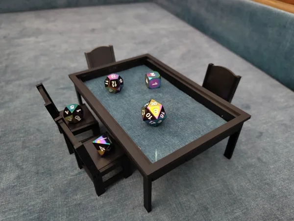 mini dice chair and table rolling tray