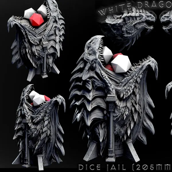 Dice Jail ( White Dragon/ single and Multi dice Jail)LARGE