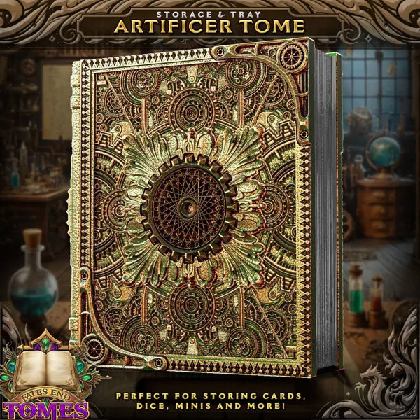 Artificer Tome -  Perfect for storing cards, dice, minis and more!