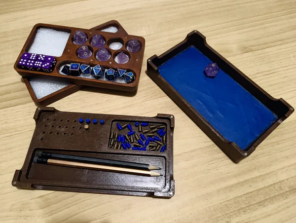Dice Box, Rolling Tray, Spell Slot Tracker