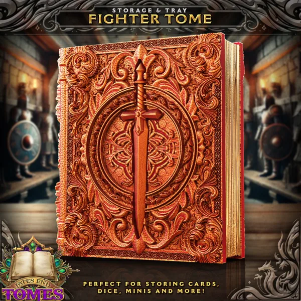 Fighter Tome -  Perfect for storing cards, dice, minis and more!
