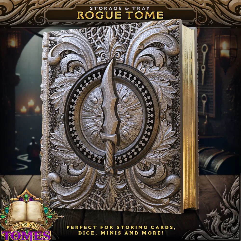 Rogue Tome -  Perfect for storing cards, dice, minis and more!