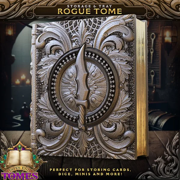Rogue Tome -  Perfect for storing cards, dice, minis and more!