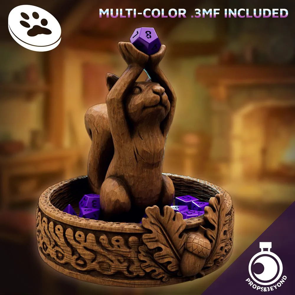 Squirrel Dice Tray - Multi Color