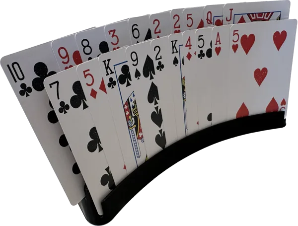 Playing card holder - holds 20+ cards