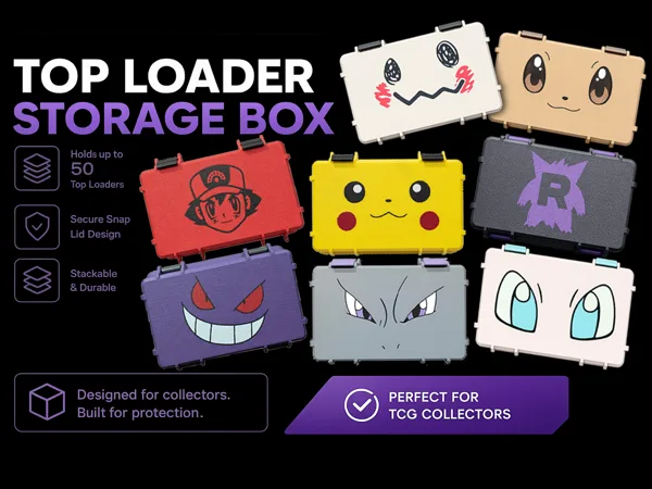 Trading Card Top Loader Storage Box